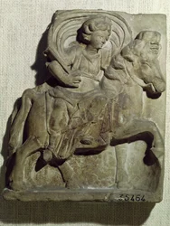 Relieve de Epona, diosa gala, protectora de caballos, jinetes y viajeros, de Gannat, Allier